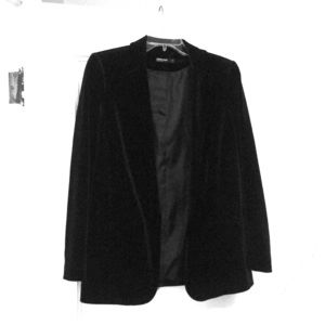 Signature by Reitmans Black Velvet Blazer EUC